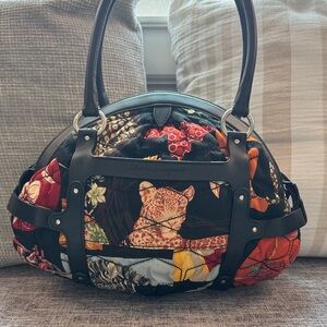 Salvatore Ferragamo Vibrant Animal Print Shoulder Bag